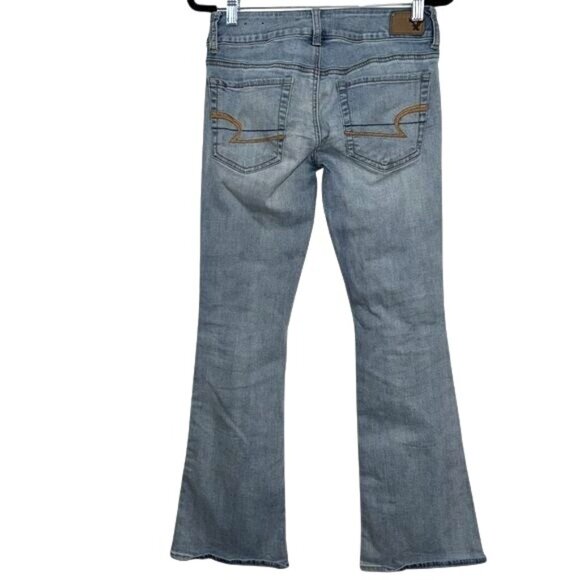 American Eagle Outfitters Artist Flare Super Stretch Distressed Jeans Size 2 - Picture 8 of 10